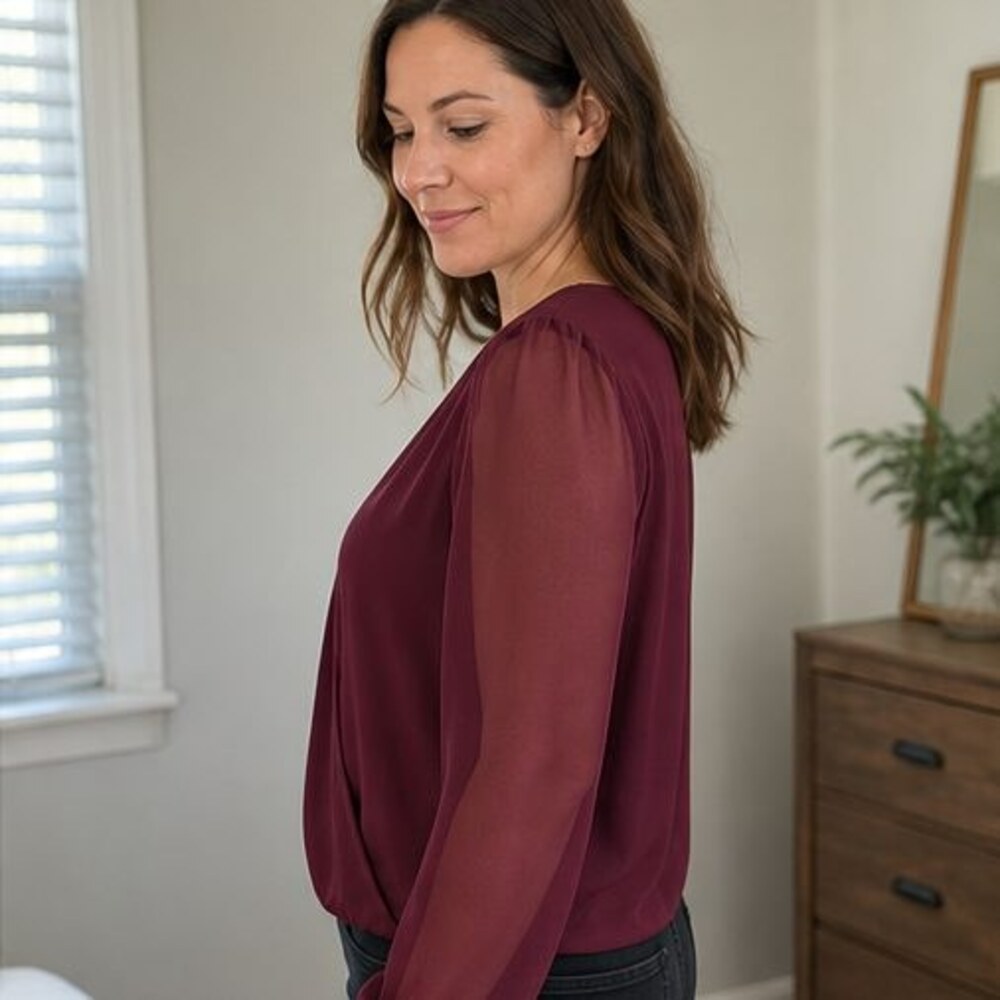 Blush Ruffle Blouse - Picture 3 of 6
